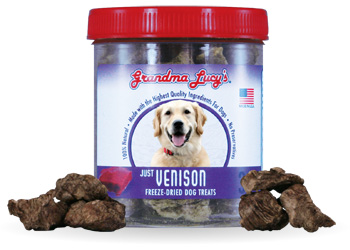 Grandma Lucy's Freeze-Dried Just Venison Dog Treats – 3oz