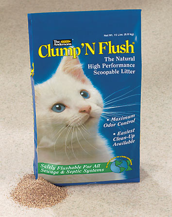 Clump 'N Flush Cat Litter 7lbs - pine scent - Click Image to Close