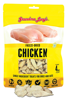 Grandma Lucy's Freeze-Dried Just Chicken Pet Treats – 4oz