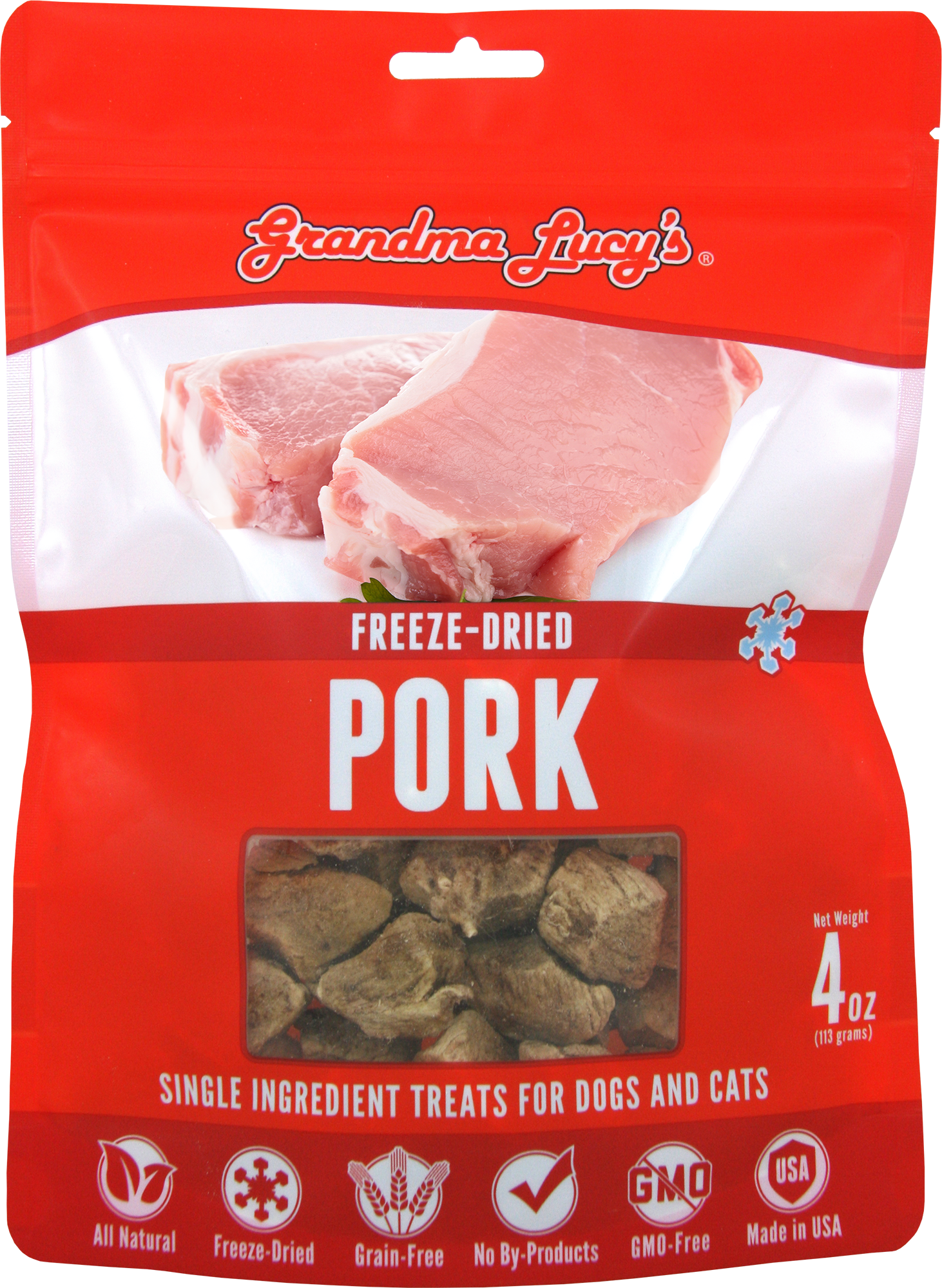 Grandma Lucy's Single treats Pork 4oz
